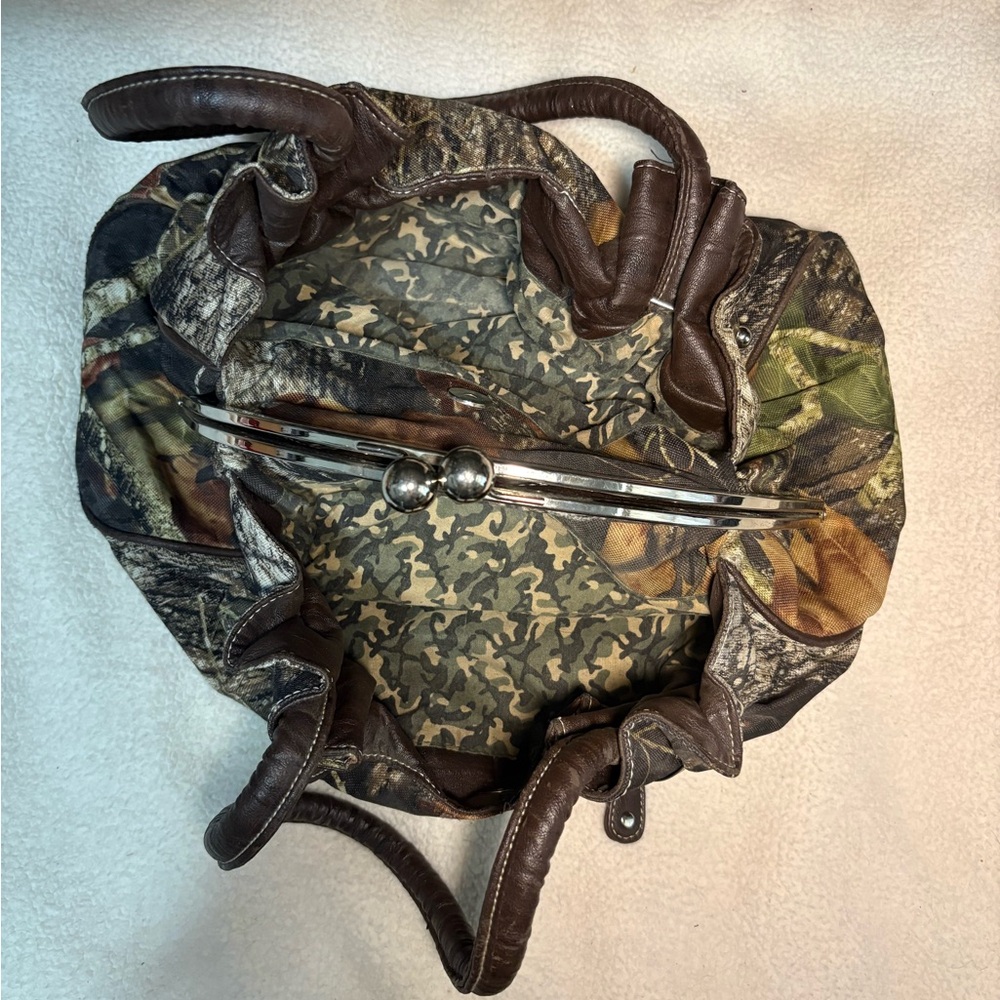Camouflage and Brown Women's Shoulder Bag